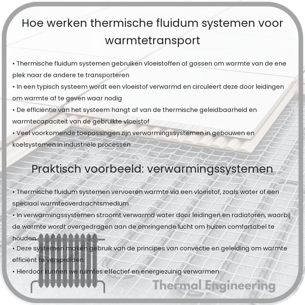 Hoe werken thermische fluïdum systemen voor warmtetransport