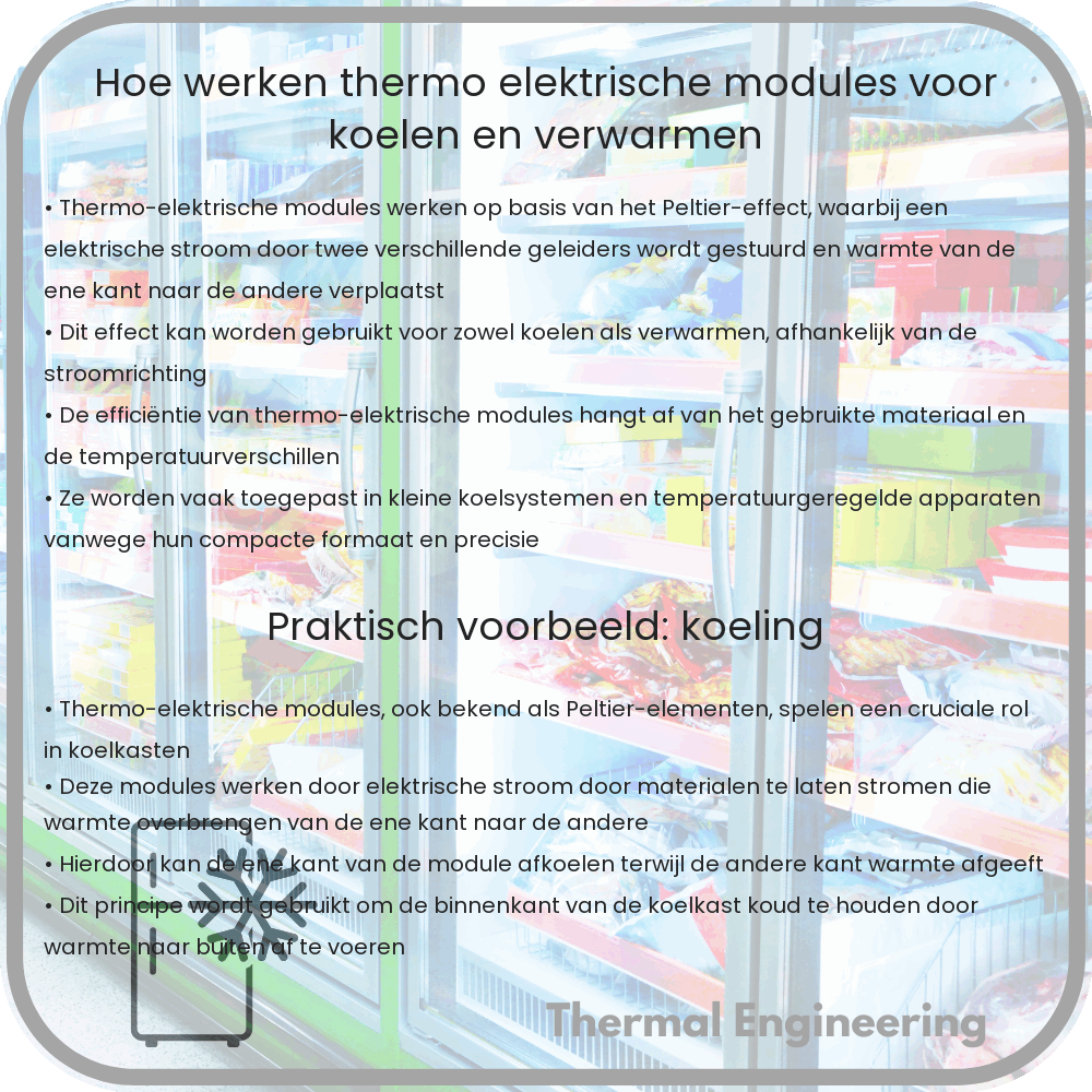 Hoe werken thermo-elektrische modules voor koelen en verwarmen?