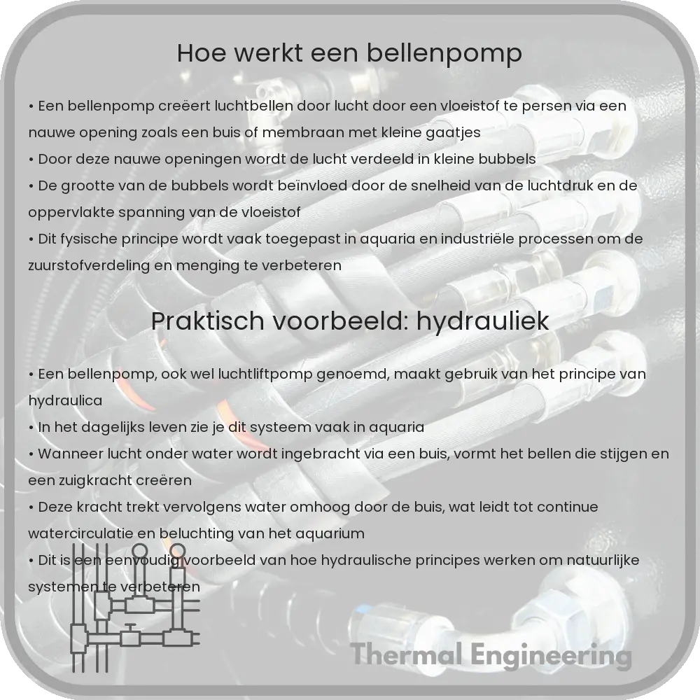 Hoe werkt een bellenpomp?