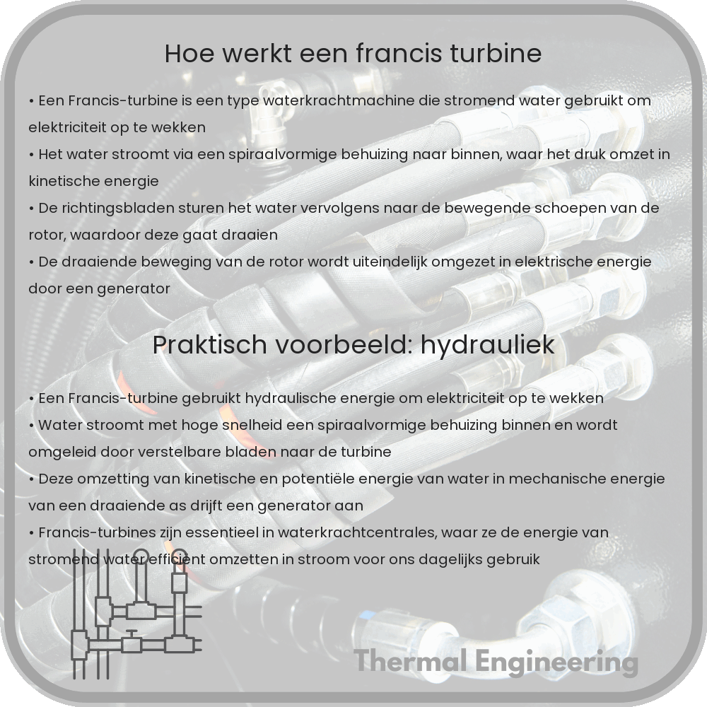 Hoe werkt een Francis-turbine?