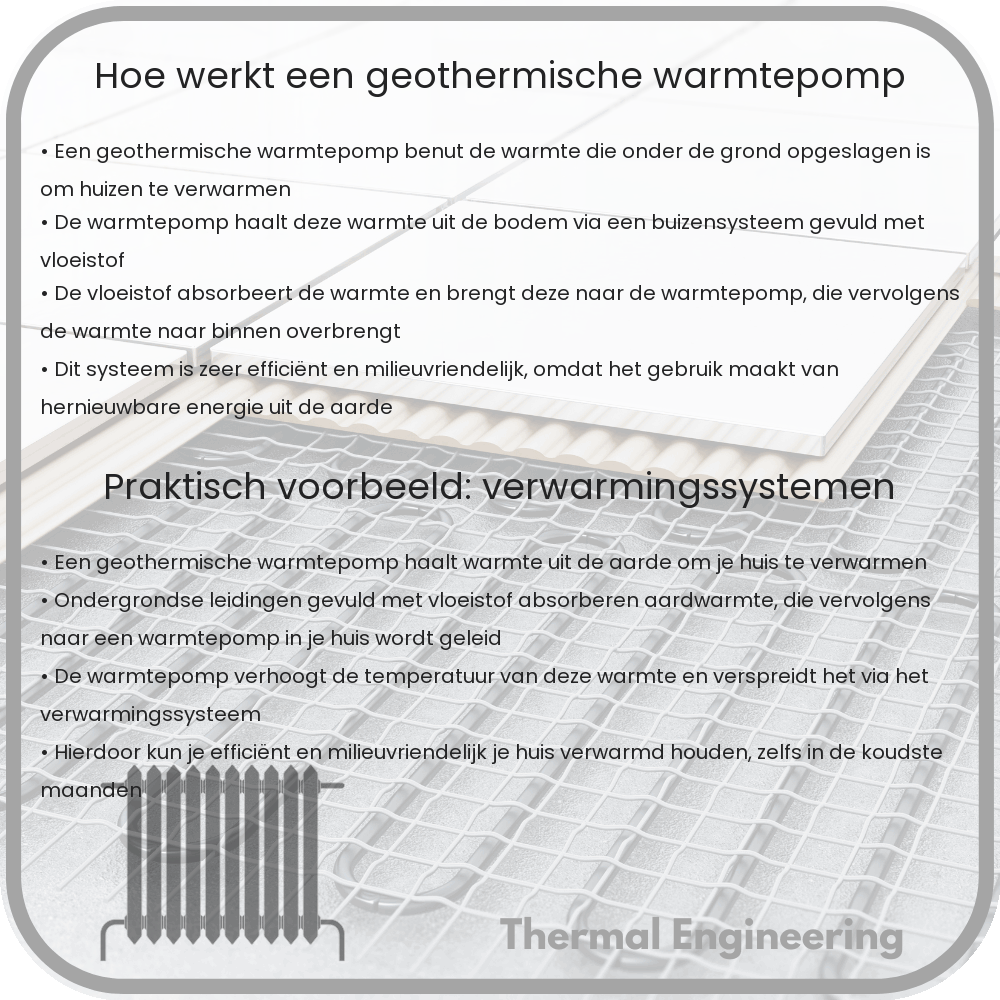 Hoe werkt een geothermische warmtepomp