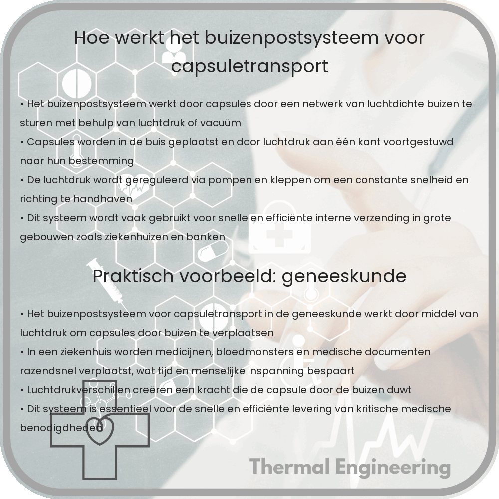 Hoe werkt het buizenpostsysteem voor capsuletransport?