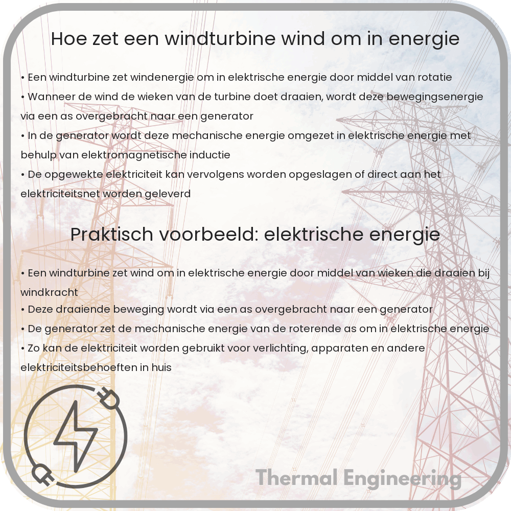 Hoe zet een windturbine wind om in energie