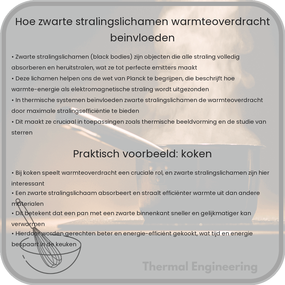 Hoe zwarte stralingslichamen warmteoverdracht beïnvloeden