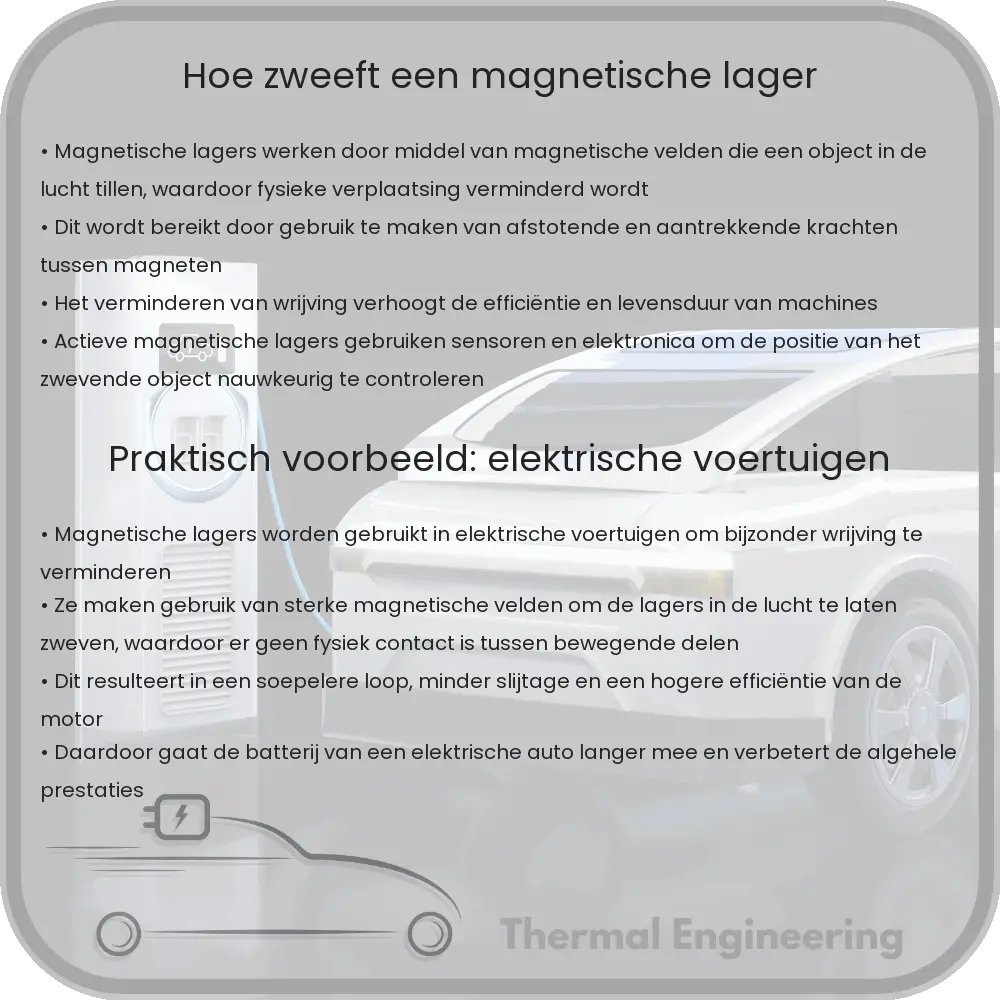 Hoe zweeft een magnetische lager?