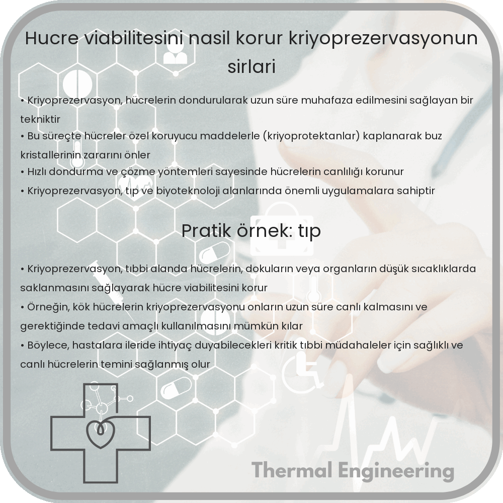 Hücre Viabilitesini Nasıl Korur: Kriyoprezervasyonun Sırları