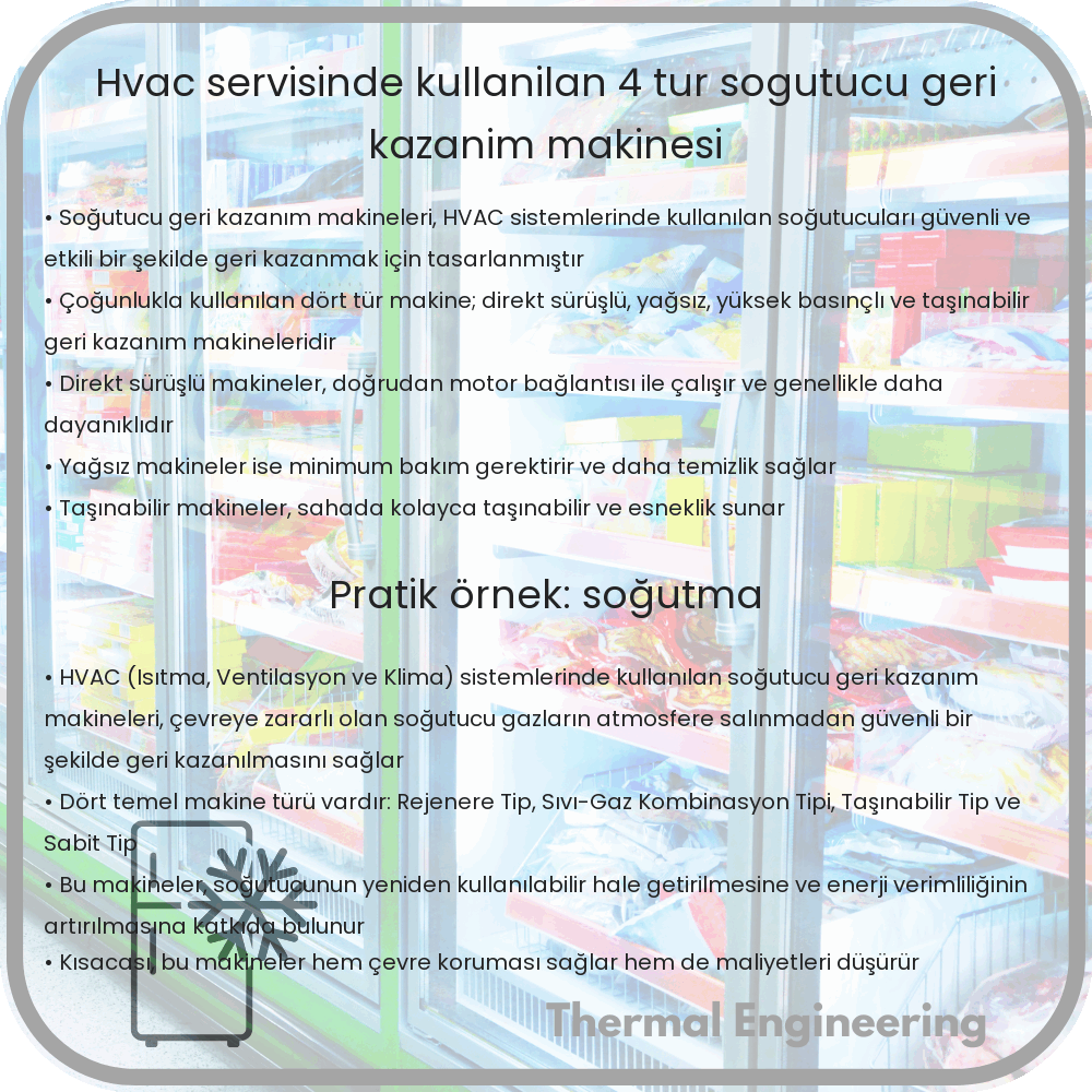 HVAC Servisinde Kullanılan 4 Tür Soğutucu Geri Kazanım Makinesi