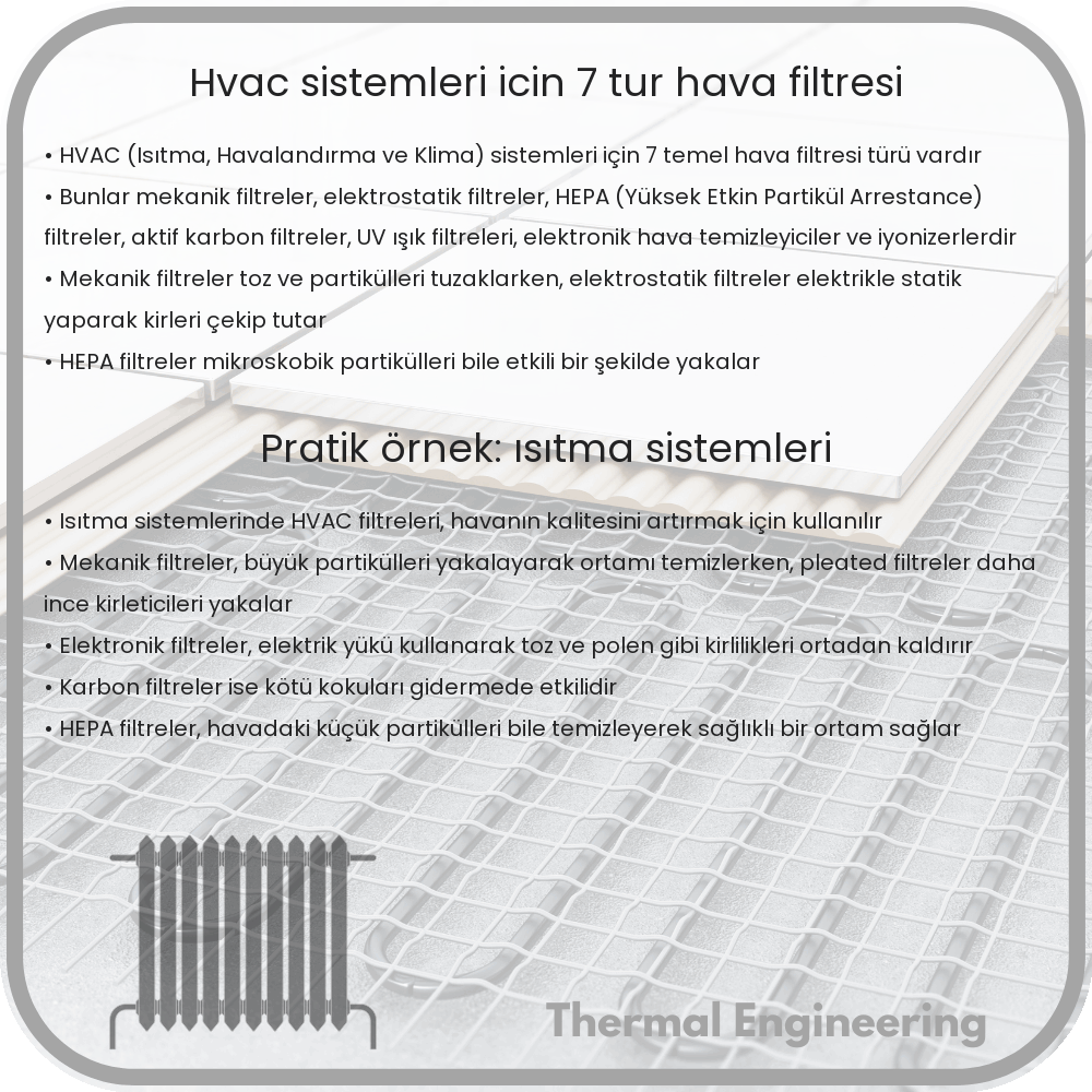HVAC Sistemleri İçin 7 Tür Hava Filtresi