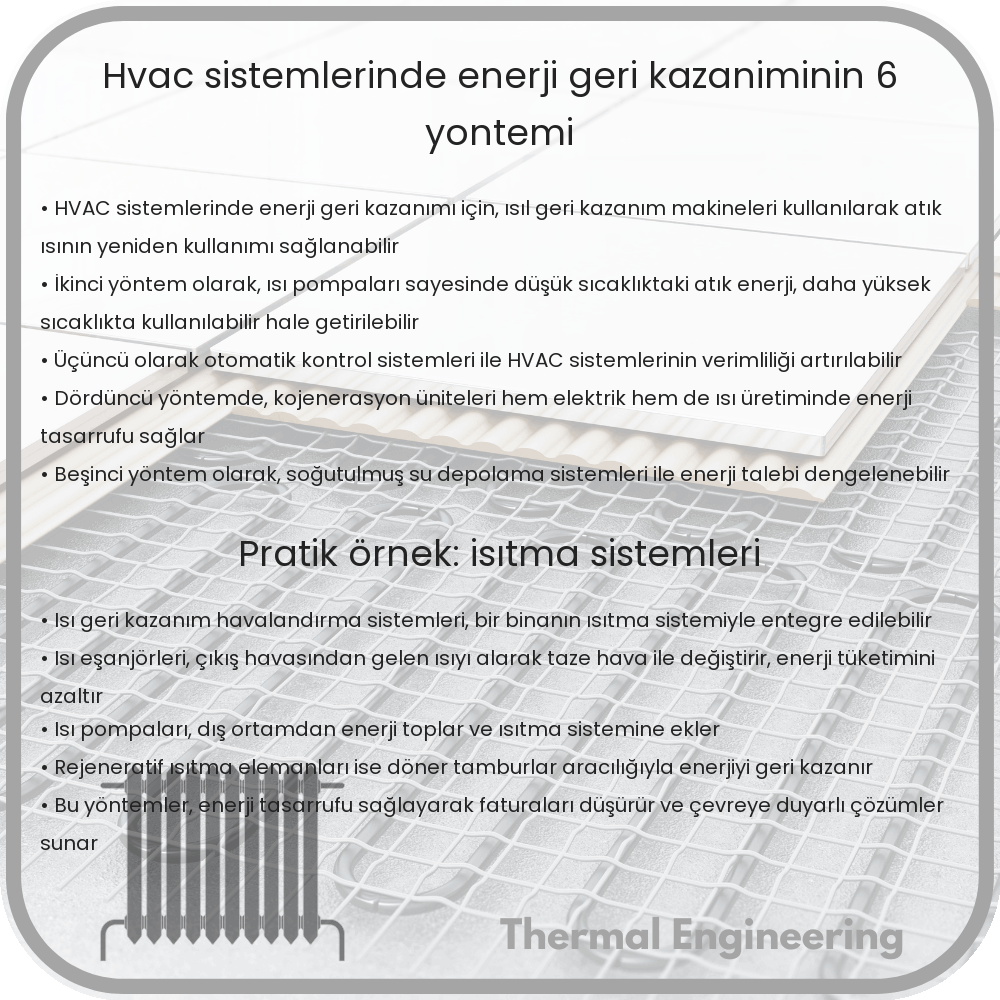 HVAC Sistemlerinde Enerji Geri Kazanımının 6 Yöntemi
