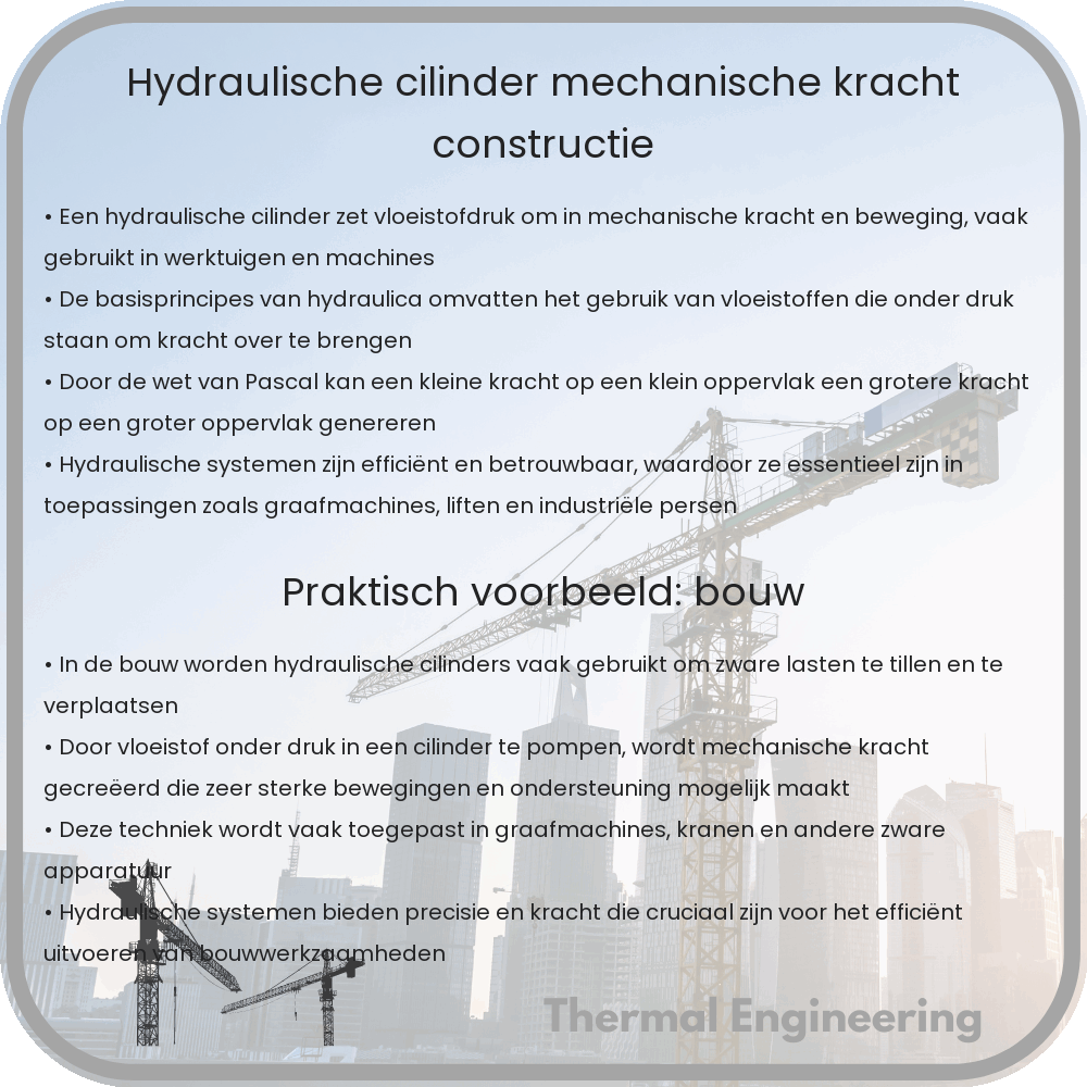 Hydraulische Cilinder | Mechanische Kracht & Constructie
