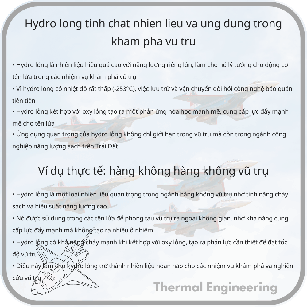 Hydro Lỏng | Tính Chất Nhiên Liệu và Ứng Dụng Trong Khám Phá Vũ Trụ