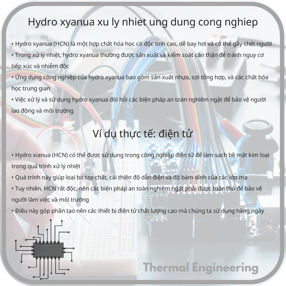Hydro Xyanua | Xử Lý Nhiệt & Ứng Dụng Công Nghiệp