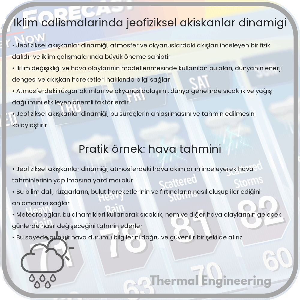 İklim Çalışmalarında Jeofiziksel Akışkanlar Dinamiği