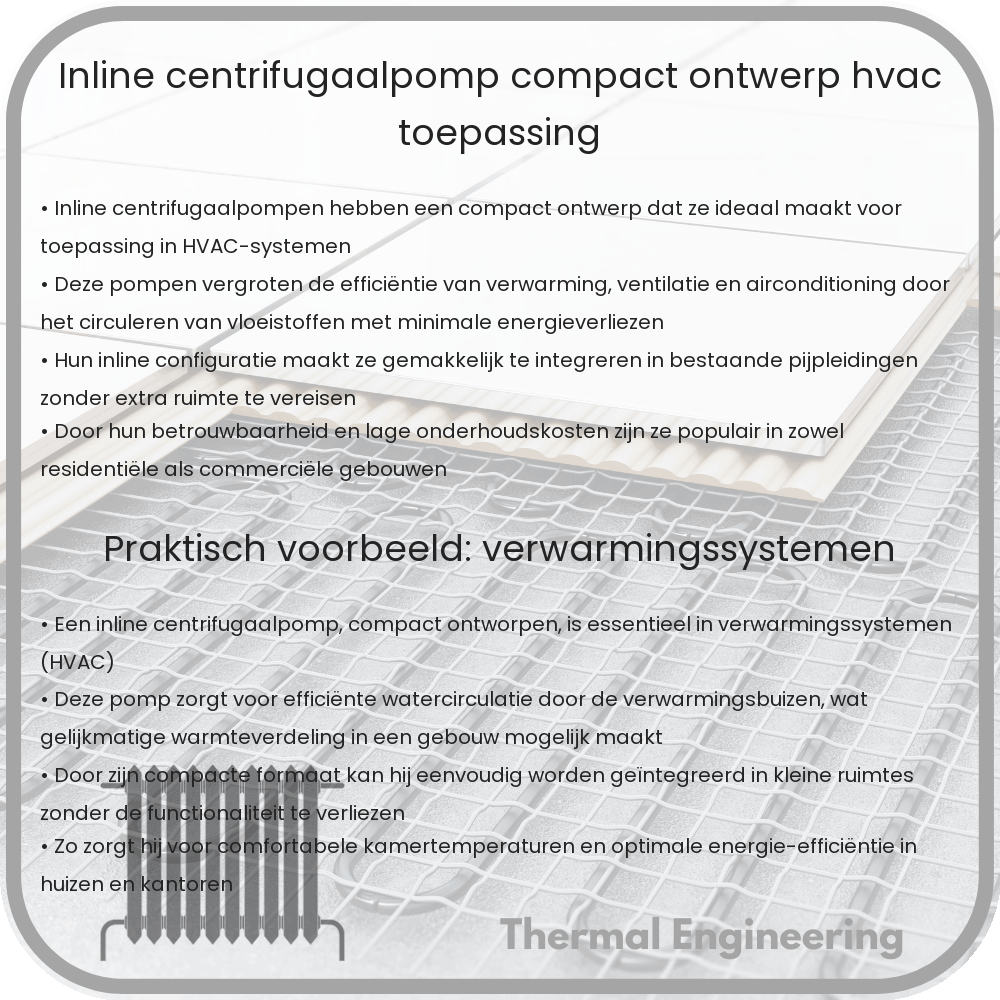 Inline centrifugaalpomp | Compact ontwerp & HVAC-toepassing