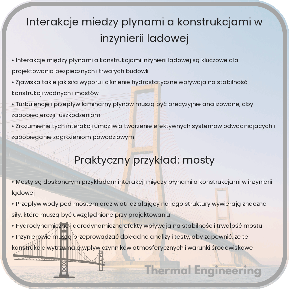 Interakcje między płynami a konstrukcjami w inżynierii lądowej