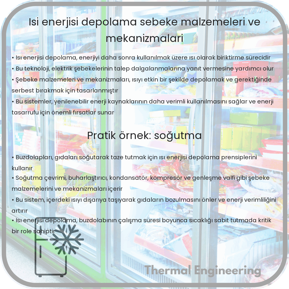 Isı Enerjisi Depolama | Şebeke Malzemeleri ve Mekanizmaları