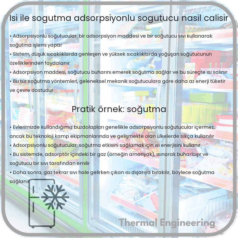 Isı ile Soğutma: Adsorpsiyonlu Soğutucu Nasıl Çalışır