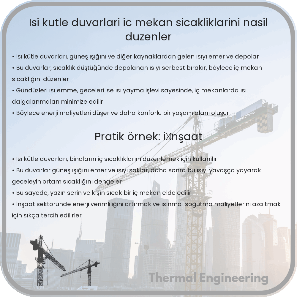 Isı Kütle Duvarları İç Mekan Sıcaklıklarını Nasıl Düzenler?