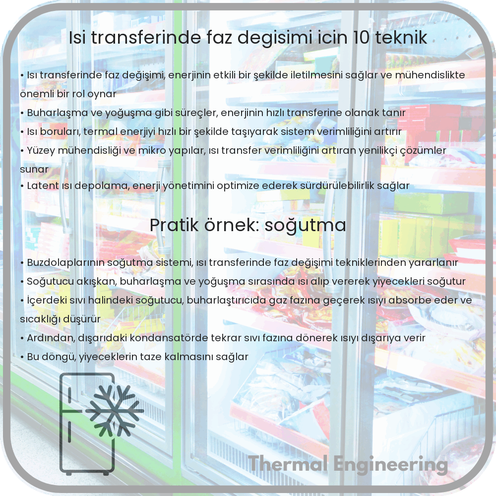 Isı Transferinde Faz Değişimi İçin 10 Teknik