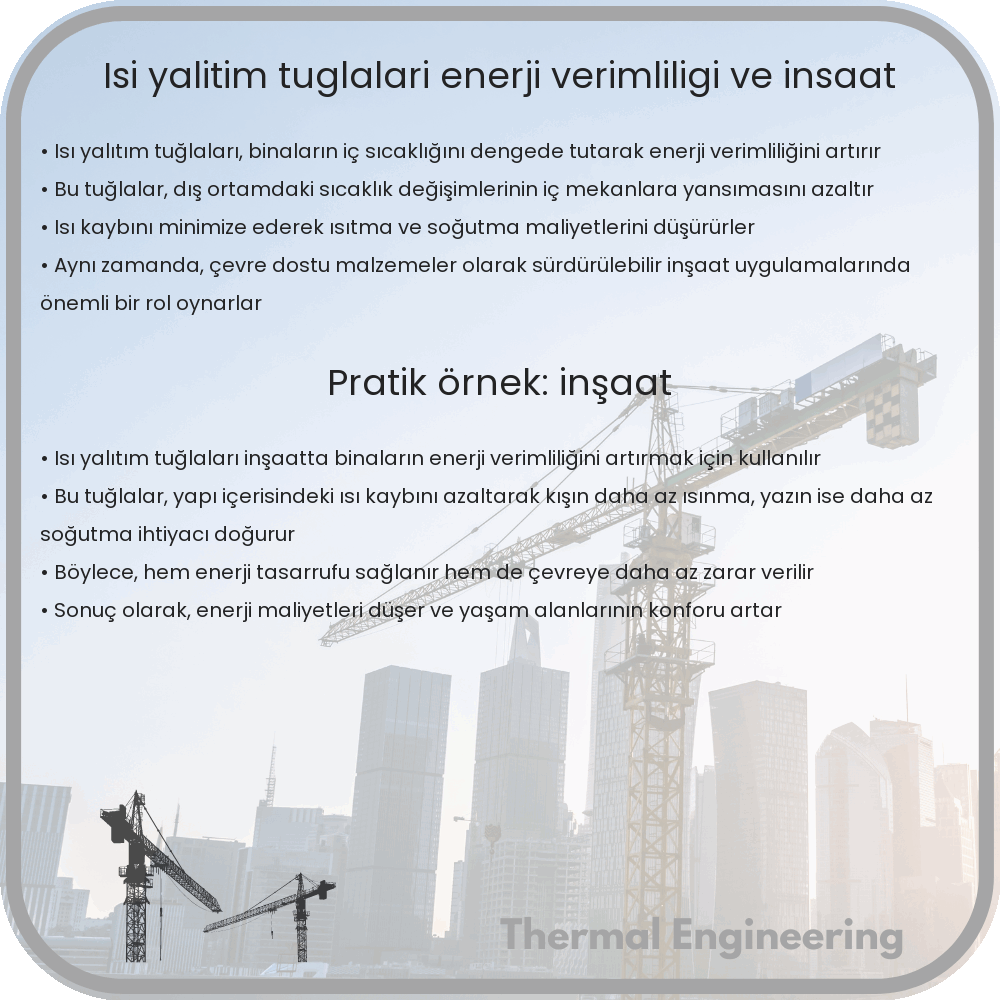 Isı Yalıtım Tuğlaları | Enerji Verimliliği ve İnşaat