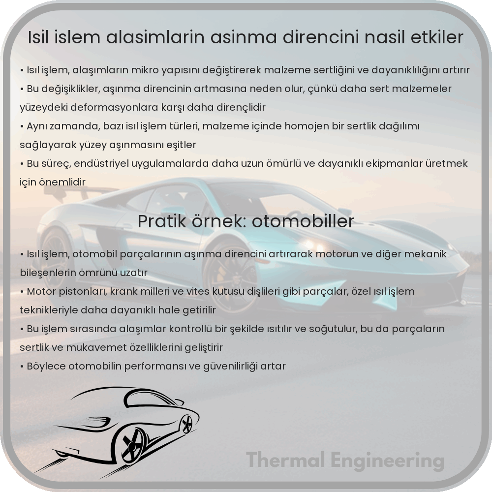 Isıl İşlem Alaşımların Aşınma Direncini Nasıl Etkiler?