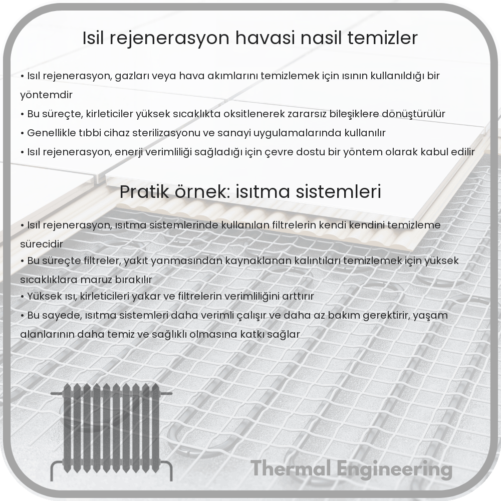 Isıl Rejenerasyon Havası Nasıl Temizler?