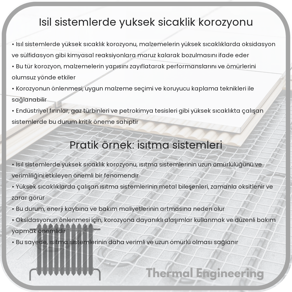 Isıl Sistemlerde Yüksek Sıcaklık Korozyonu