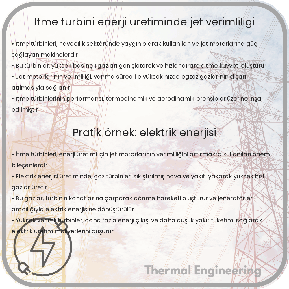 İtme Türbini | Enerji Üretiminde Jet Verimliliği