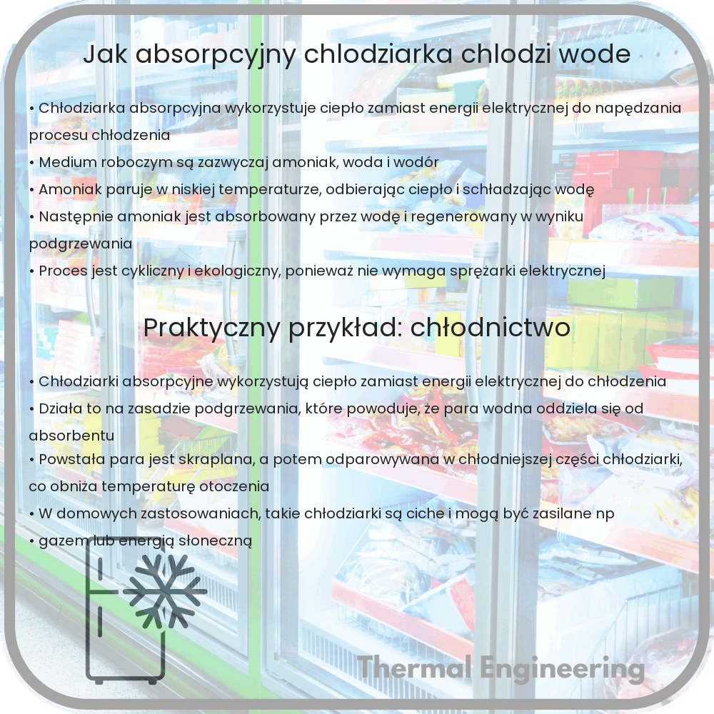 Jak absorpcyjny chłodziarka chłodzi wodę