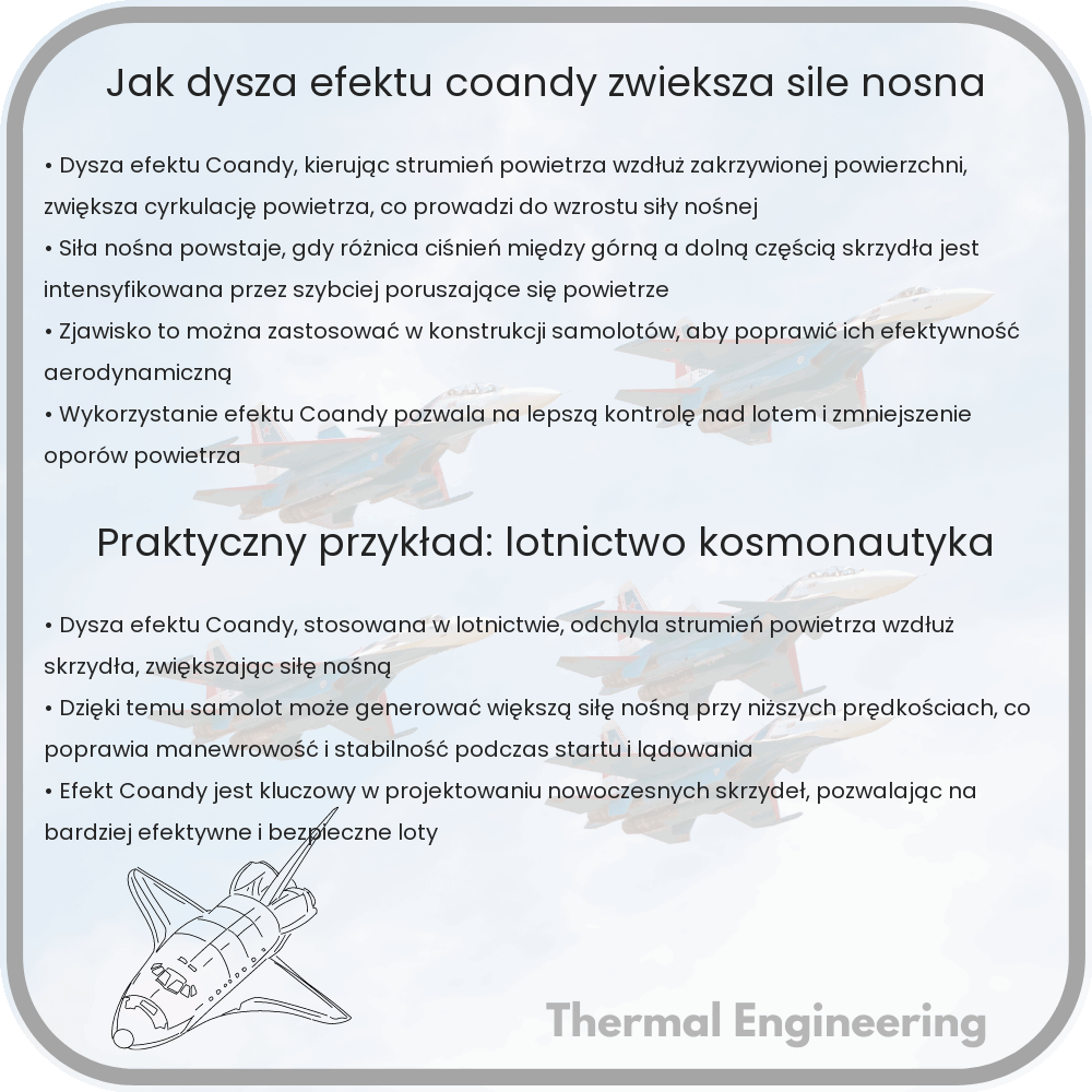 Jak dysza efektu Coandy zwiększa siłę nośną