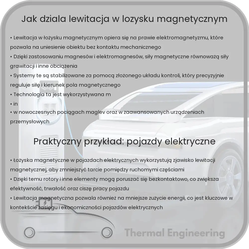 Jak działa lewitacja w łożysku magnetycznym