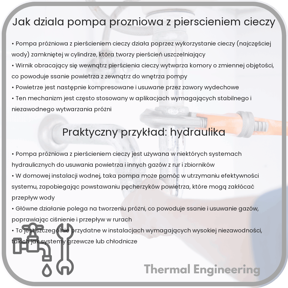 Jak działa pompa próżniowa z pierścieniem cieczy