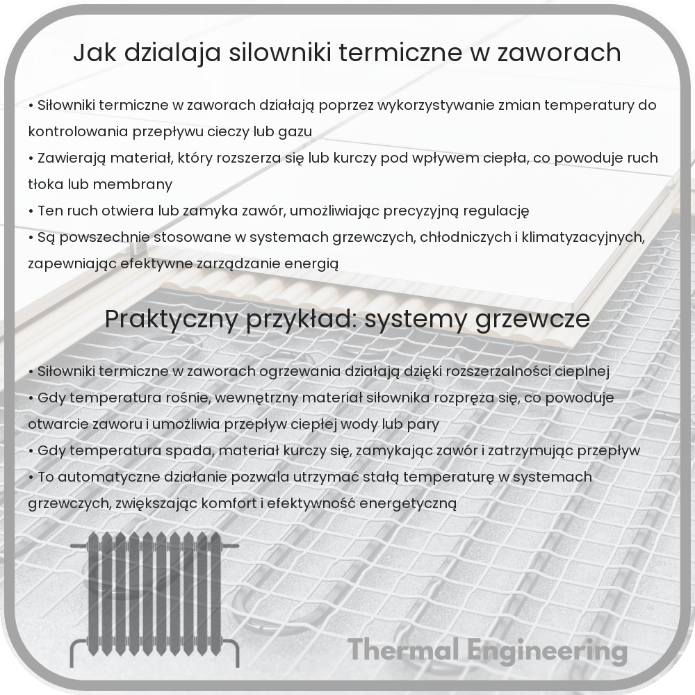Jak działają siłowniki termiczne w zaworach