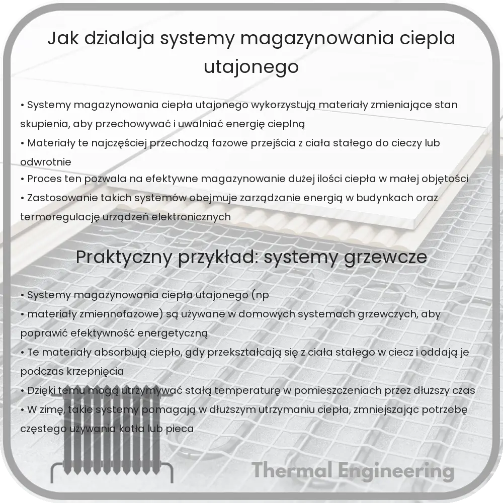 Jak działają systemy magazynowania ciepła utajonego