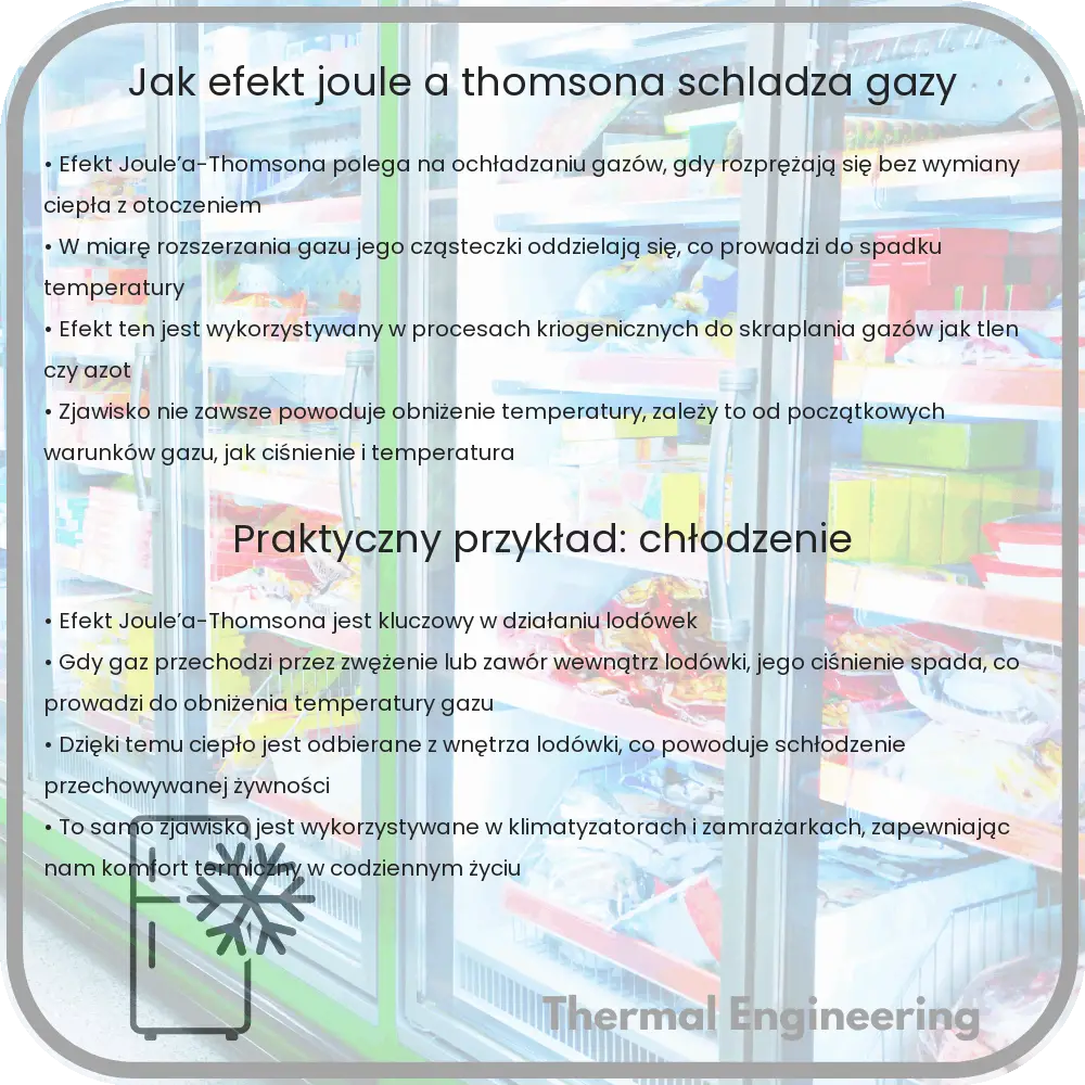 Jak efekt Joule’a-Thomsona schładza gazy