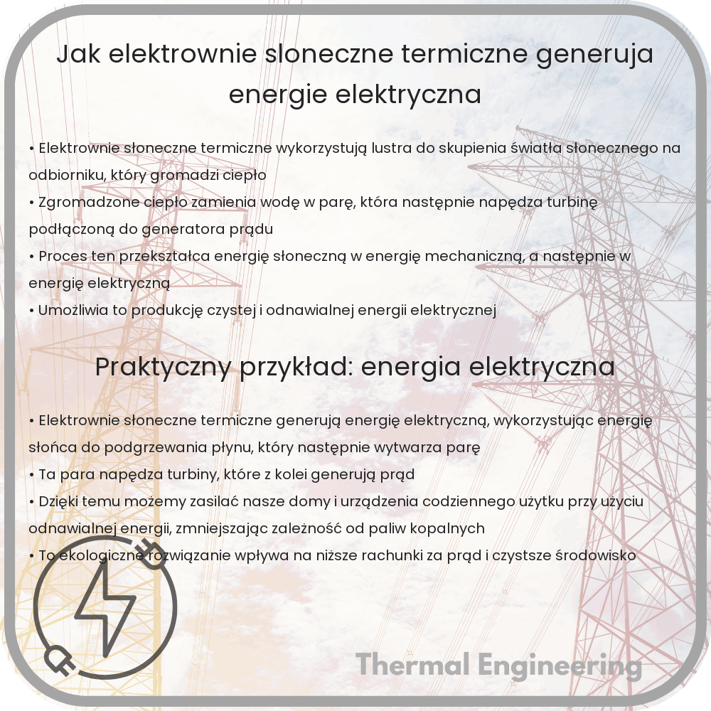 Jak elektrownie słoneczne termiczne generują energię elektryczną