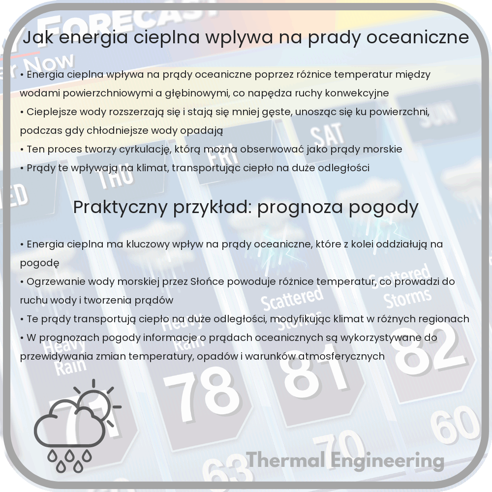 Jak energia cieplna wpływa na prądy oceaniczne
