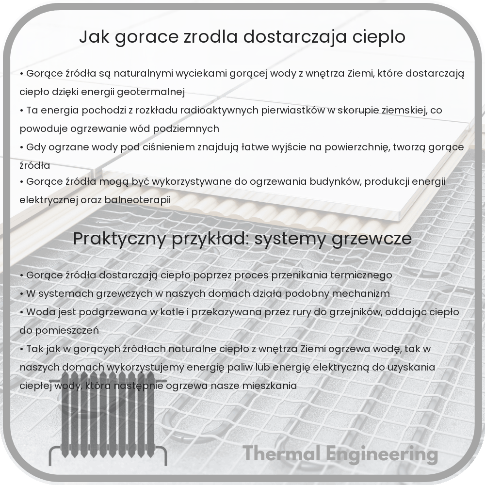 Jak gorące źródła dostarczają ciepło