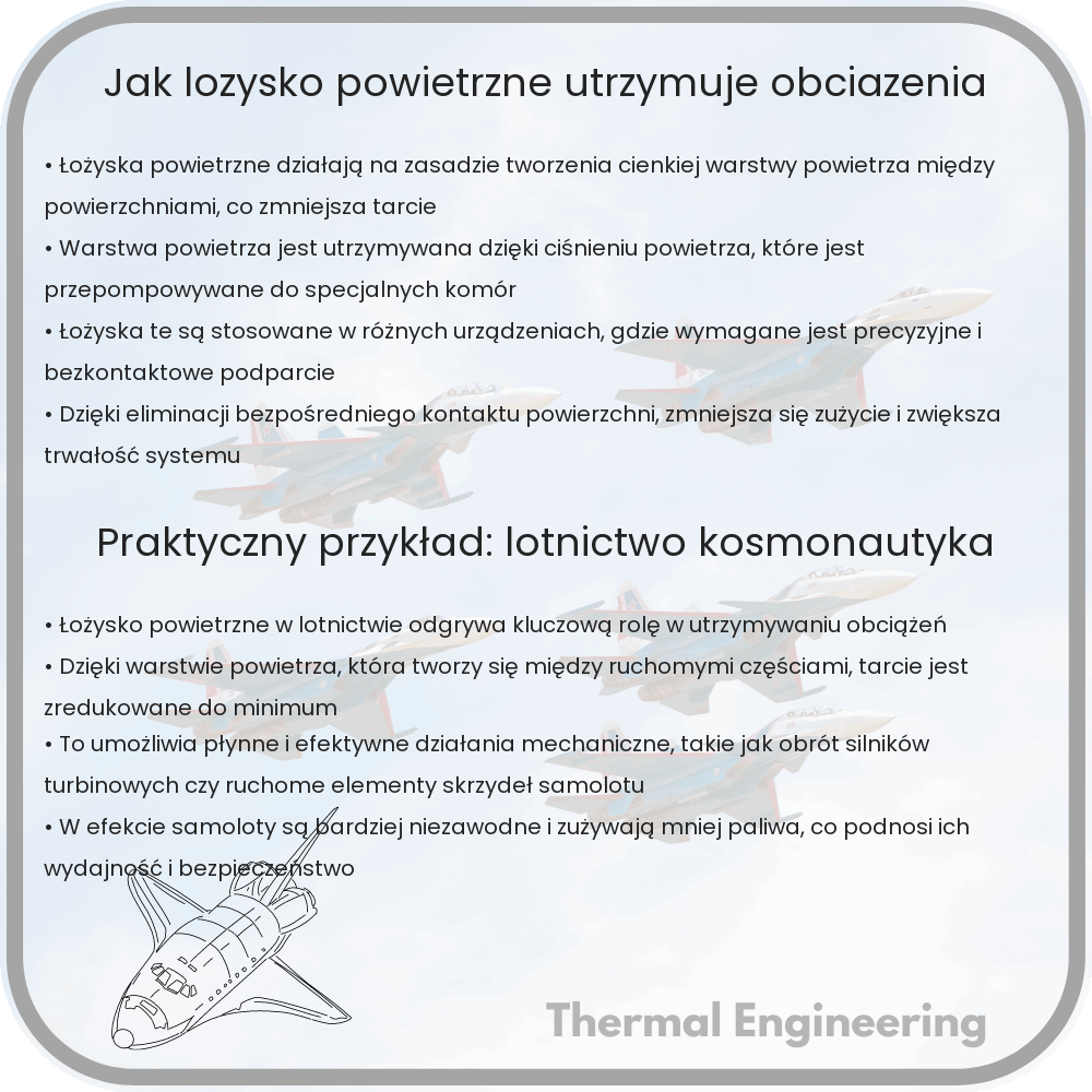 Jak łożysko powietrzne utrzymuje obciążenia