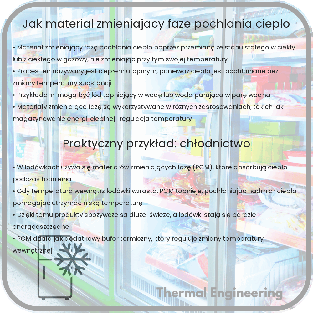 Jak materiał zmieniający fazę pochłania ciepło