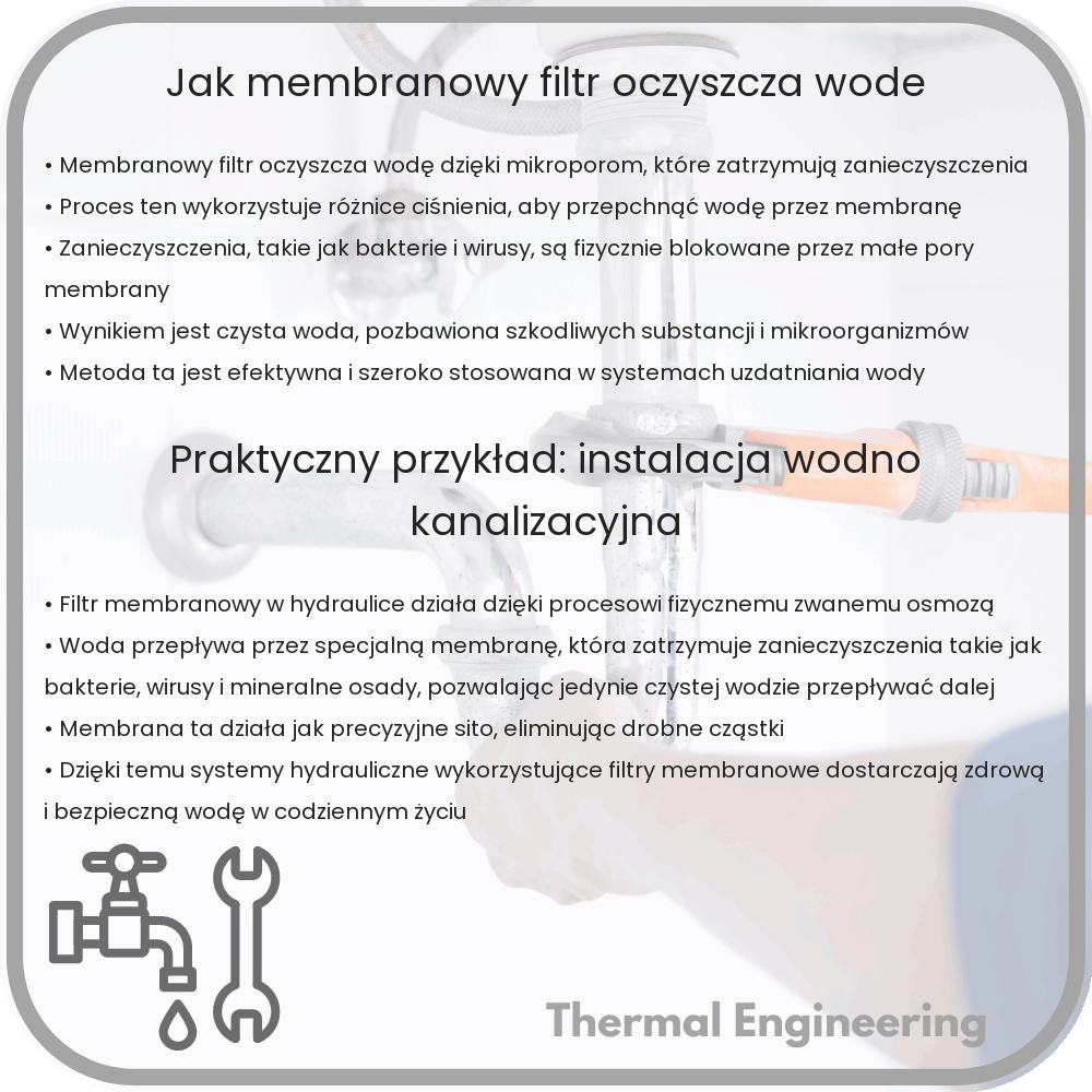 Jak membranowy filtr oczyszcza wodę