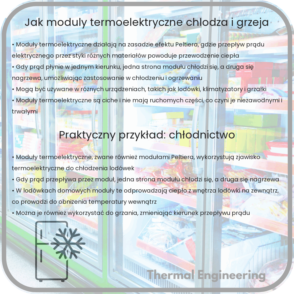 Jak moduły termoelektryczne chłodzą i grzeją