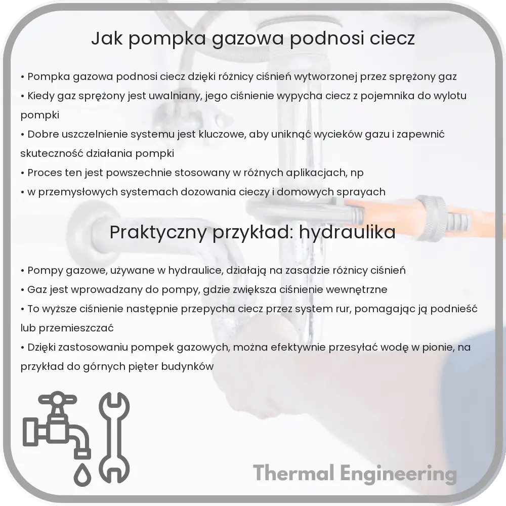 Jak pompka gazowa podnosi ciecz