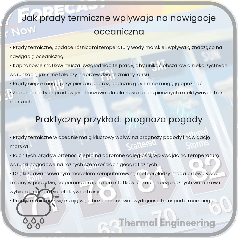 Jak prądy termiczne wpływają na nawigację oceaniczną