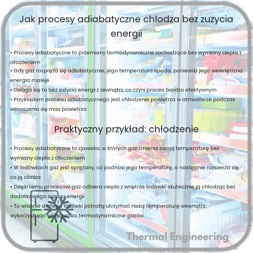 Jak procesy adiabatyczne chłodzą bez zużycia energii