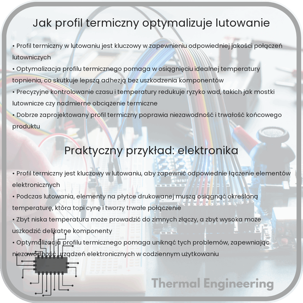 Jak profil termiczny optymalizuje lutowanie