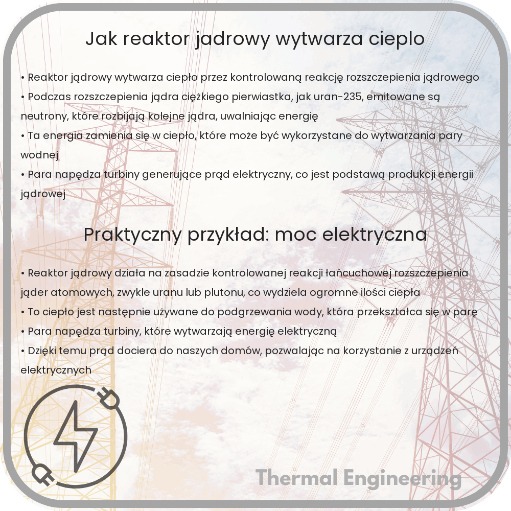 Jak reaktor jądrowy wytwarza ciepło