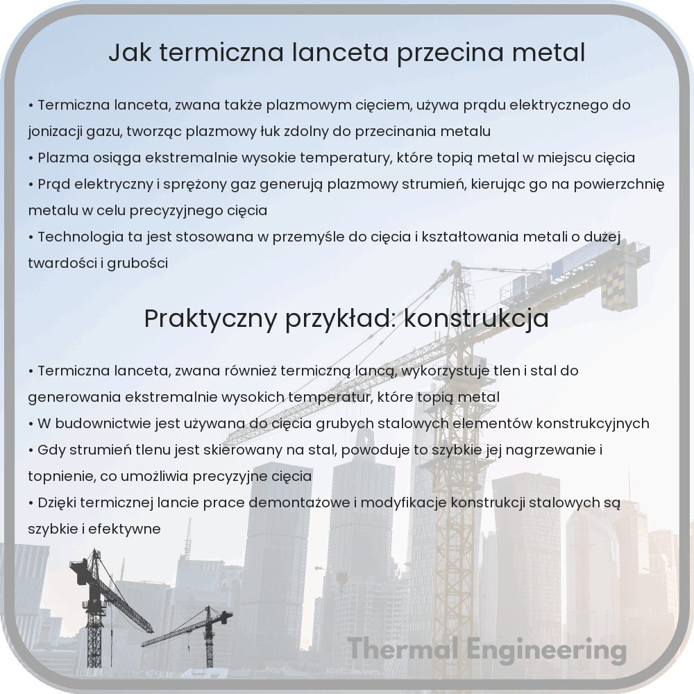 Jak termiczna lanceta przecina metal