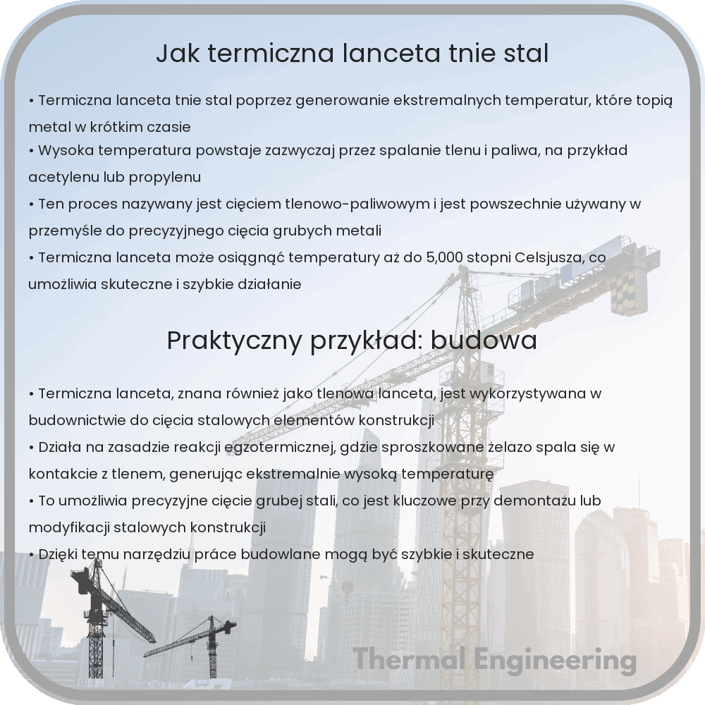 Jak termiczna lanceta tnie stal