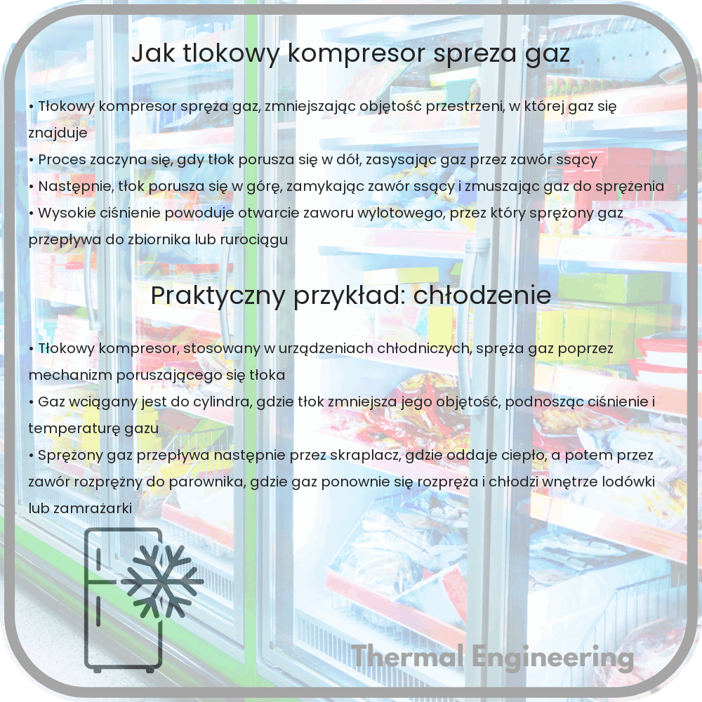 Jak tłokowy kompresor spręża gaz